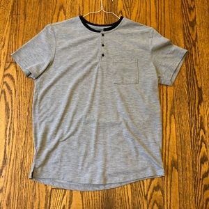 Native Youth Grey Henley Shirt